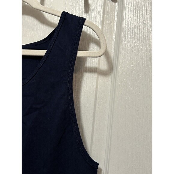 Vintage 90s Pluma Heavyweight Cotton USA Tank Muscle Tee Bodybuilder Navy Mens L - Picture 4 of 14